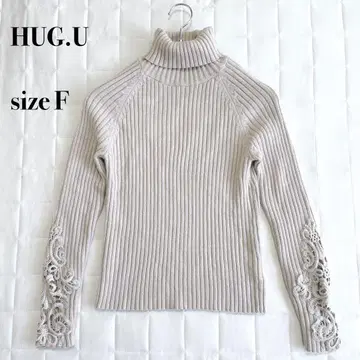 HUG.U 터틀넥 니트 베이지 F