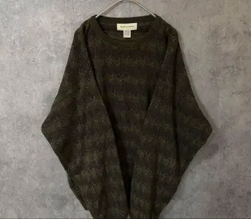 90s 빈티지 패턴 니트 스웨터 남성용 M 구제 의류 개성파 M2