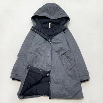 YOSOOU 헤링본 무늬 멜톤 다운 코트 2 후디드 워셔블