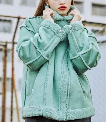 jouetie 무스탕 코트 보아 코트