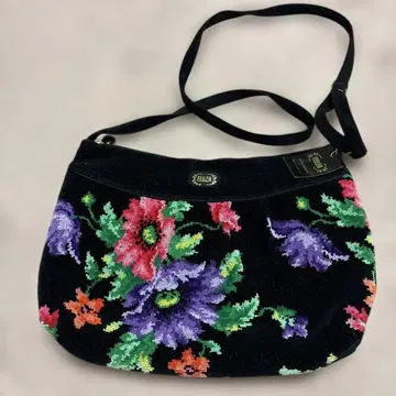 FEILER 꽃무늬 숄더백 블랙