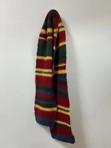 bargiee 스트라이프 패턴 복슬복슬 머플러