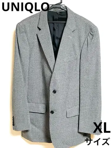 UNIQLO 울 블렌드 체크 무늬 테일러드 자켓