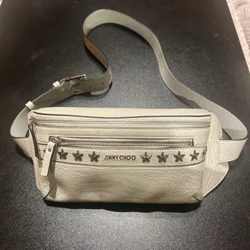 JIMMY CHOO 바디백 웨스트 파우치 화이트
