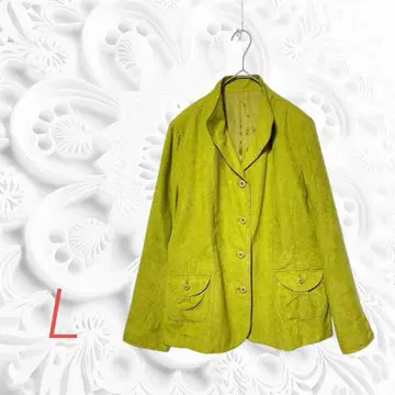 자켓 테일러드 자켓 라임 그린 포켓 P356