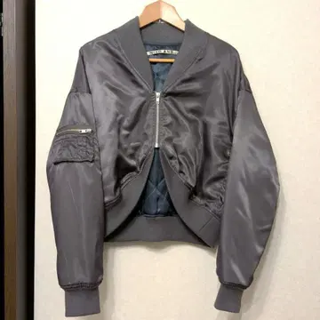 니코앤드 퀼트 볼레로형 MA-1 자켓 그레이