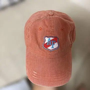 오렌지 자수 로고 야구 모자