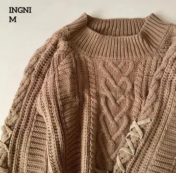 *잉그 초콜릿 컬러 케이블 짜임 니트 스웨터