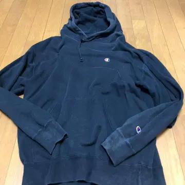 Champion 블랙 후드티 3L