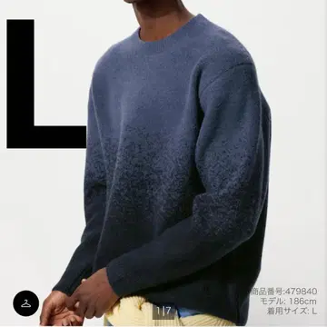 수플레얀 그라데이션 크루넥 스웨터