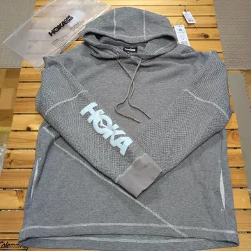 HOKA 후드 부착 후드티 그레이
