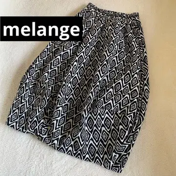 [ 새상품급 ] melange 메 올 패턴 벌룬 스커트 롱