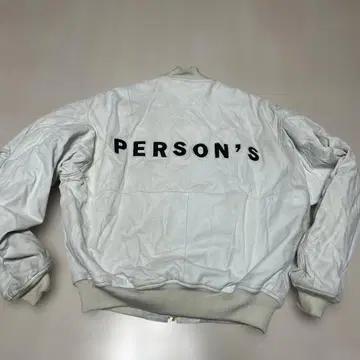 PERSON'S MA-1 자켓 화이트 올 가죽