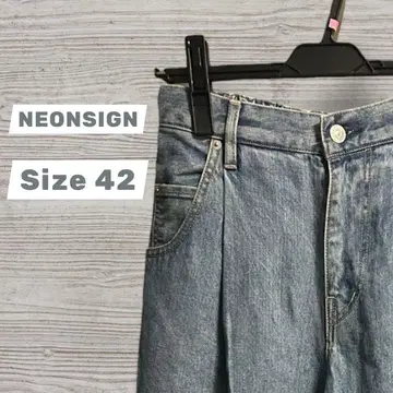 NEONSIGN WIDE DENIM SLACKS 'USED'