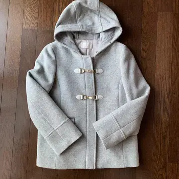 anySiS 후드 부착 더플 코트 그레이 M