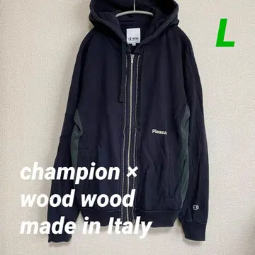 [레어] champion x wood wood 풀 집업 후드티