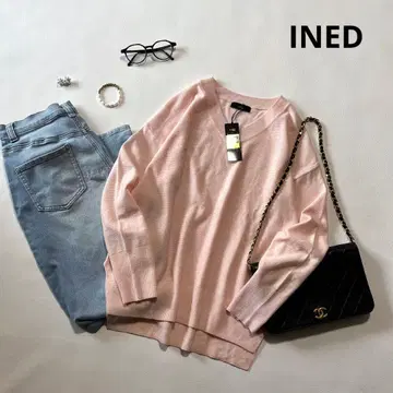 b1145 새상품 INED 울 블렌드 V넥 니트 풀오버