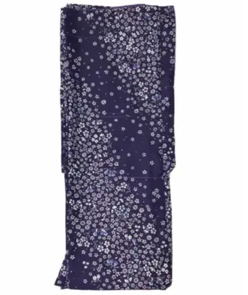 세탁 가능한 코몬 이중 기모노 M 짙은 보라색