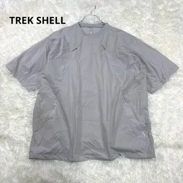 트렉쉘 반팔 T셔츠 심플 디자인 그레이 [ M ] 얇은 소재 등산