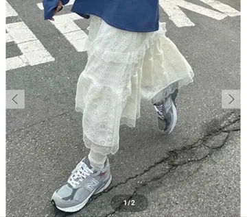 com9ure 코무큐리 레이스 캉캉 스커트