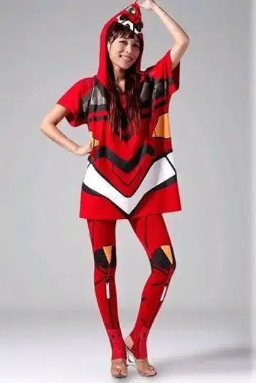 택 포함 EVA x JSG x 호시아야 콜라보 에반게리온 T셔츠 원피스