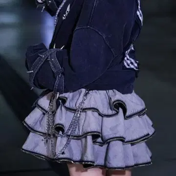 Grrr the Lipper 가루루자리퍼 악마 NO 지퍼 스커트 그레이