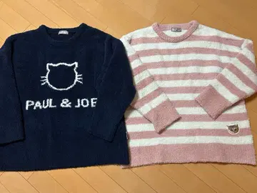 폴앤조 고양이 패턴 풀오버 2벌 세트