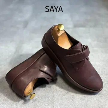 [ 미사용품 ] SAYA 사야 벨크로 가죽 신발 24cm 오가닉