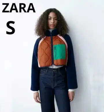 ZARA 이소재 믹스가 귀여워! 크롭 보아 퀼팅 자켓