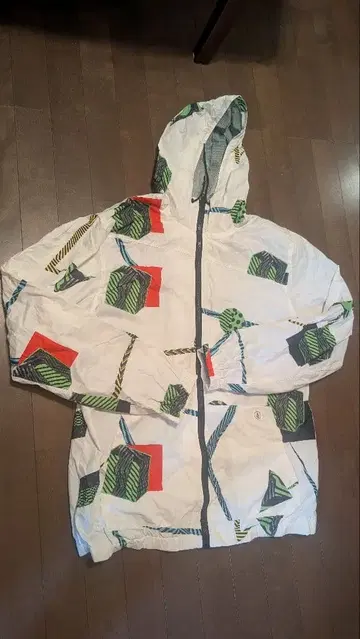 Volcom 기하학 패턴 나일론 자켓