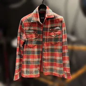 Hurley 레드 체크 플란넬 셔츠 S
