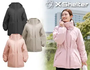 XShelter 후드 부착 다운 자켓 그레이