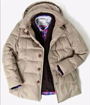 쉽스 남성용 다운 자켓 S 사이즈 베이지