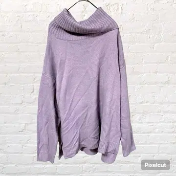 12279 LEPSIM 렙심 터틀넥 니트 스웨터 보라색 구제 의류