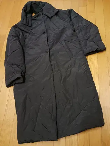 블랙 롱 다운 자켓 L 사이즈