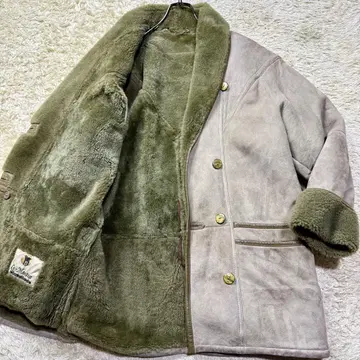 레어 컬러 SHEARLING 램 가죽 무스탕 코트 그린 11호 L 상당
