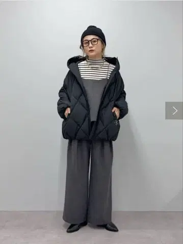 리사이클 다운 집업 후드 자켓