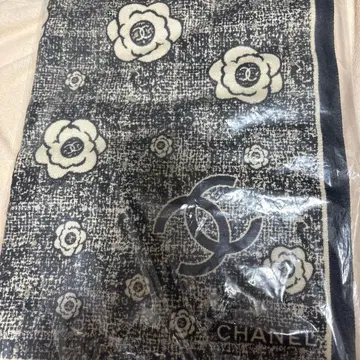 꽃무늬 스톨 블랙/화이트