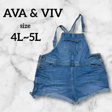 [ 빅 사이즈 ] 데님 오버롤 살로펫 숏팬츠 4L~5L