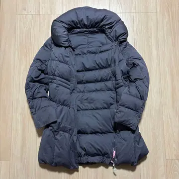 클리닝 완료 마마 코트 다크 그레이 더커 포함 롱 다운 코트