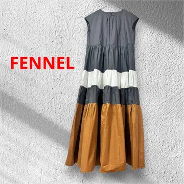 야마다야 FENNEL 페넬 배색 티어드 롱 원피스 맥시 길이