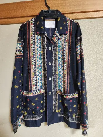 sacai 17ss 오픈 카라 셔츠