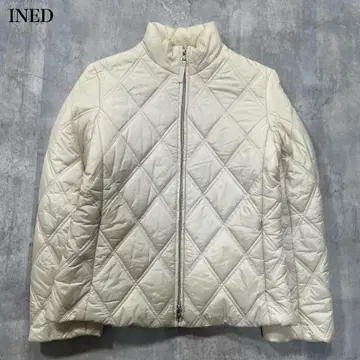 이네드 [ S ] 충전솜 퀼팅 자켓 스탠드 카라 다이아 스티치 W 지퍼