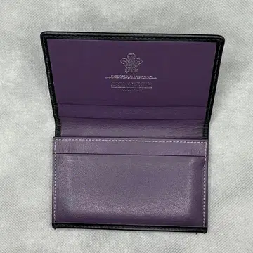 ETTINGER 에팅거 / 명함지갑 가죽 블랙 퍼플