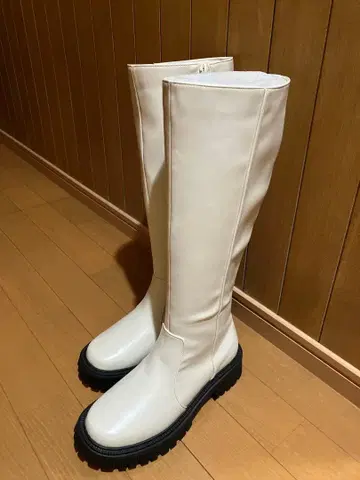 롱 부츠 합성 피혁 미사용 새상품