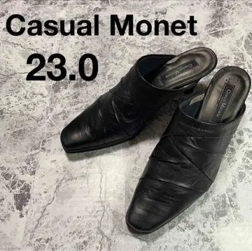 고품질 Casual Monet 캐주얼 모네 천연 가죽 뮬 23.0
