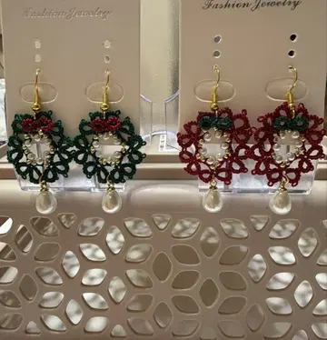 크리스마스 모티브 타팅 그레이스 귀걸이