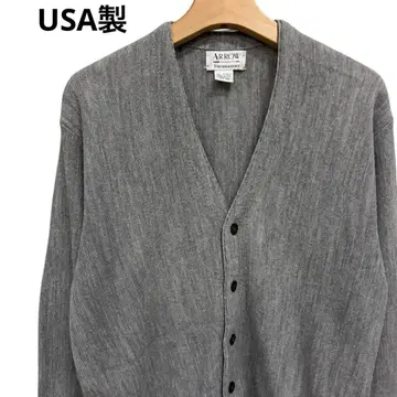 USA제 ARROW V넥 가디건 그레이