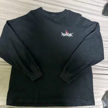 PHATRNK 장미 디자인 블랙 긴팔 셔츠