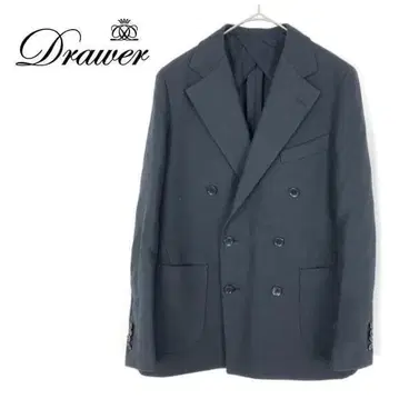 드로어 Drawer 자켓 더블 버튼 테일러드 네이비
